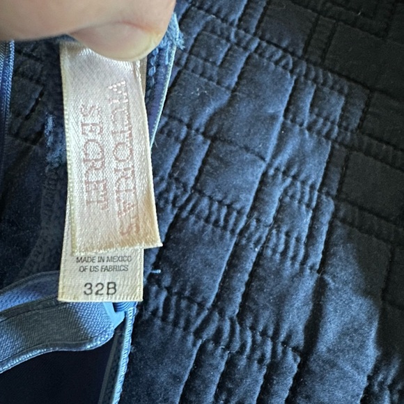 Victoria’s Secret Rhinestoned Personalized Set of Two Bras- Blue & White -SZ 32B - Picture 15 of 15